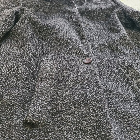 Lener Cordier Wool Coat FR 38 US M Bouclé Gray Long Overcoat Made in France - Picture 5 of 10